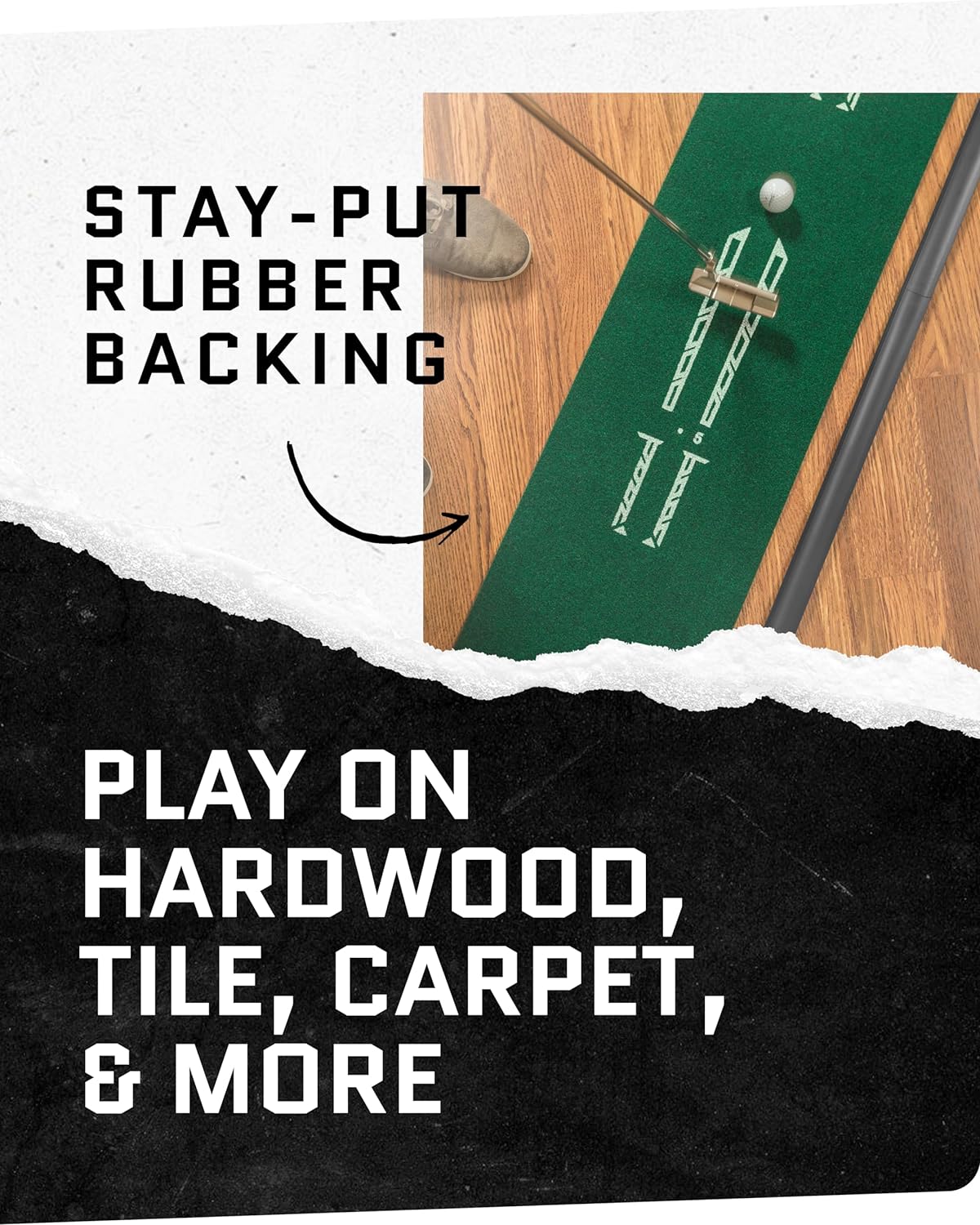 Indoor Golf Putting Mat with Auto-Ball Return